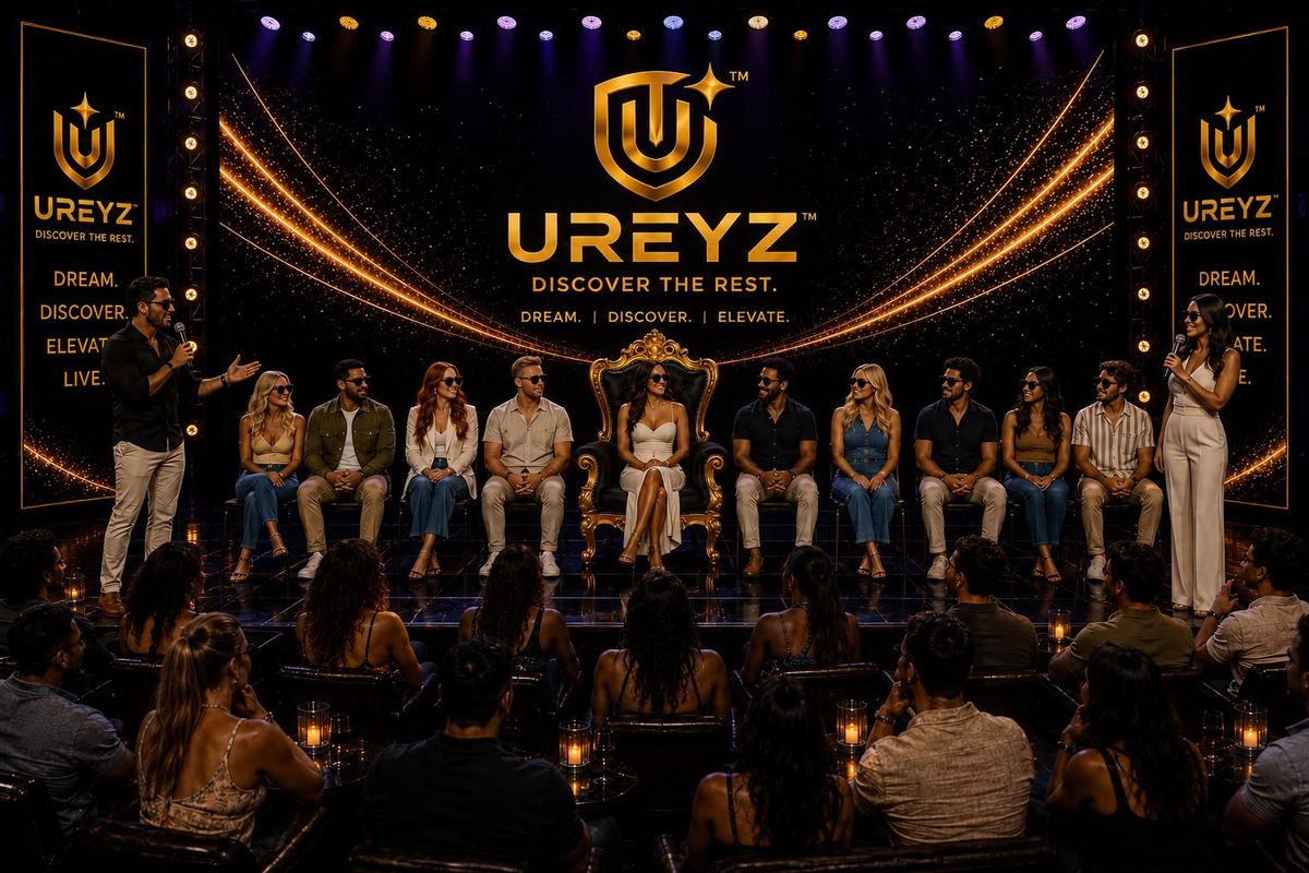 Hosts and community members on the UREYZ Showcase stage